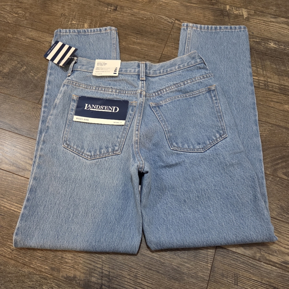 NWT Lands End Mom Jeans - Size 4